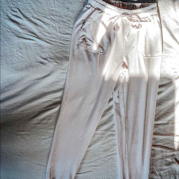 Rae Dunn White Joggers - Picture 2 of 3